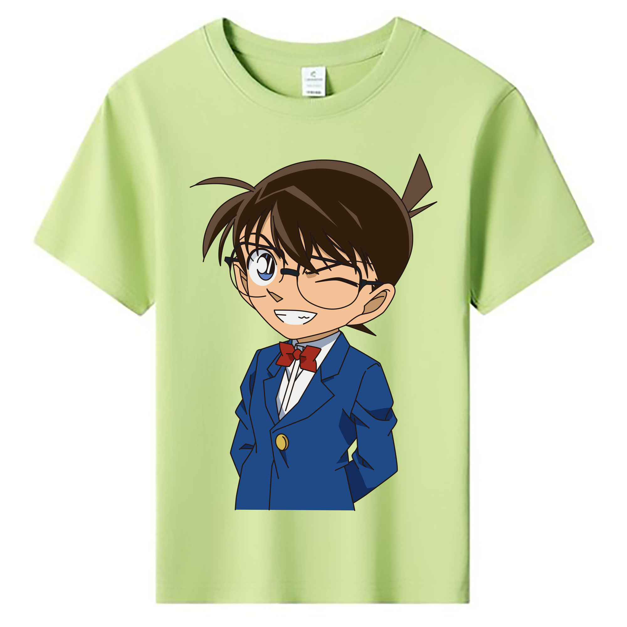 （画像用） 名探偵コナン 江戸川 コナン Detective Conan Conan Edogawa 綿100％キッズTシャツ（フロントプリント）